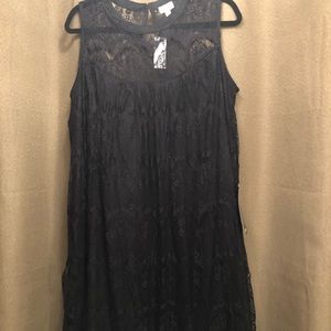 Black Lace Dress NWT Avenue
